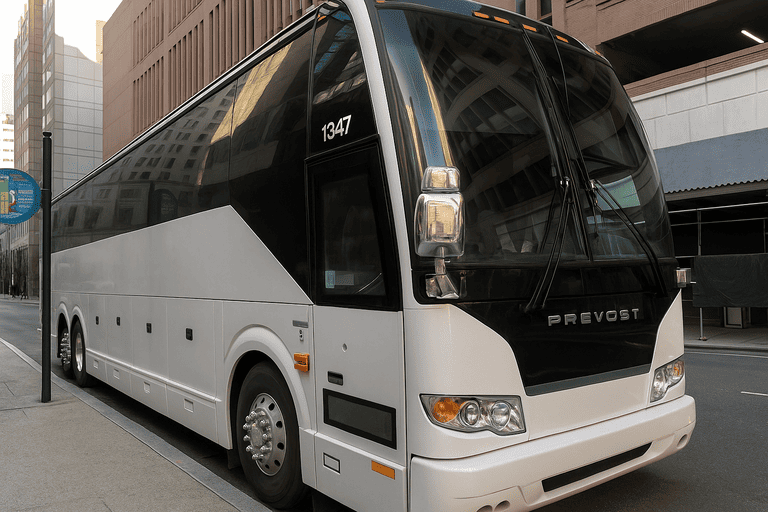 a Conroe Minibus Company coach bus