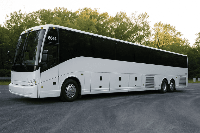 exterior of Conroe Minibus Company coach bus