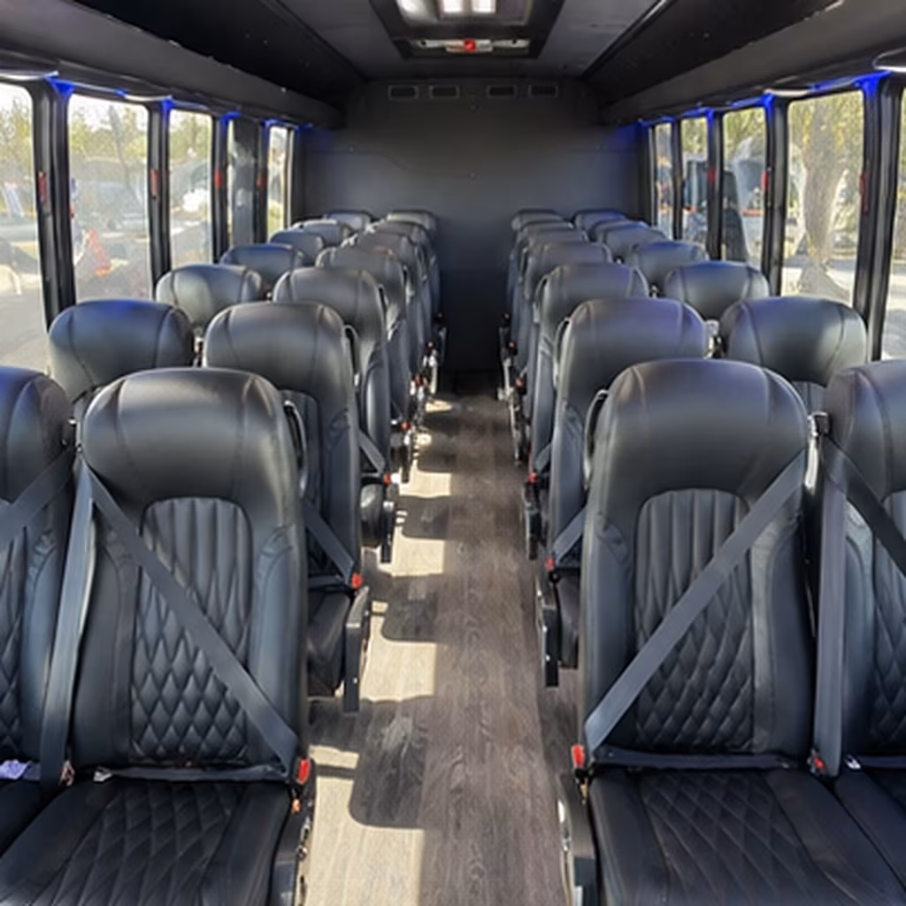 conroe 25 passenger minibus inside