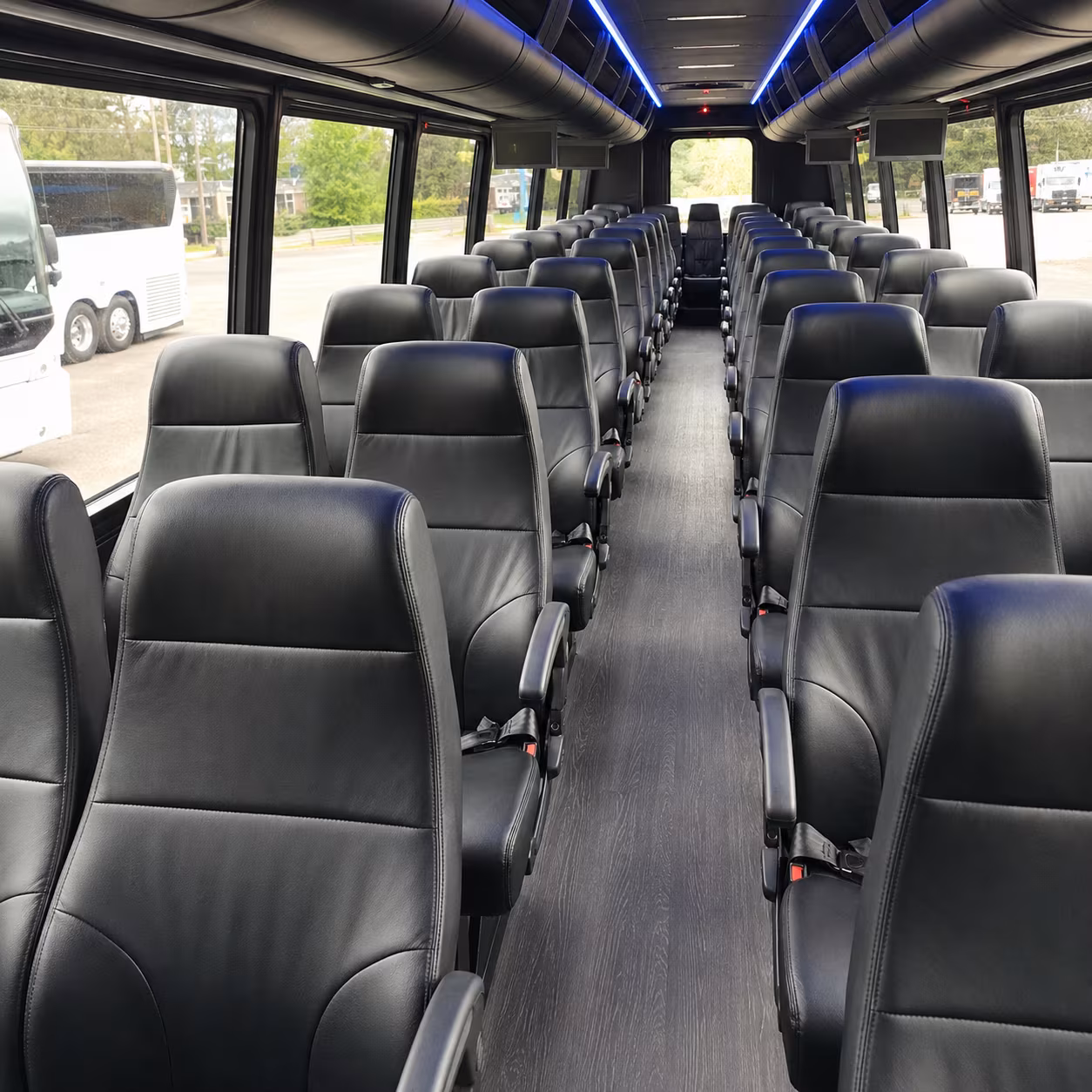 conroe 28 passenger minibus inside