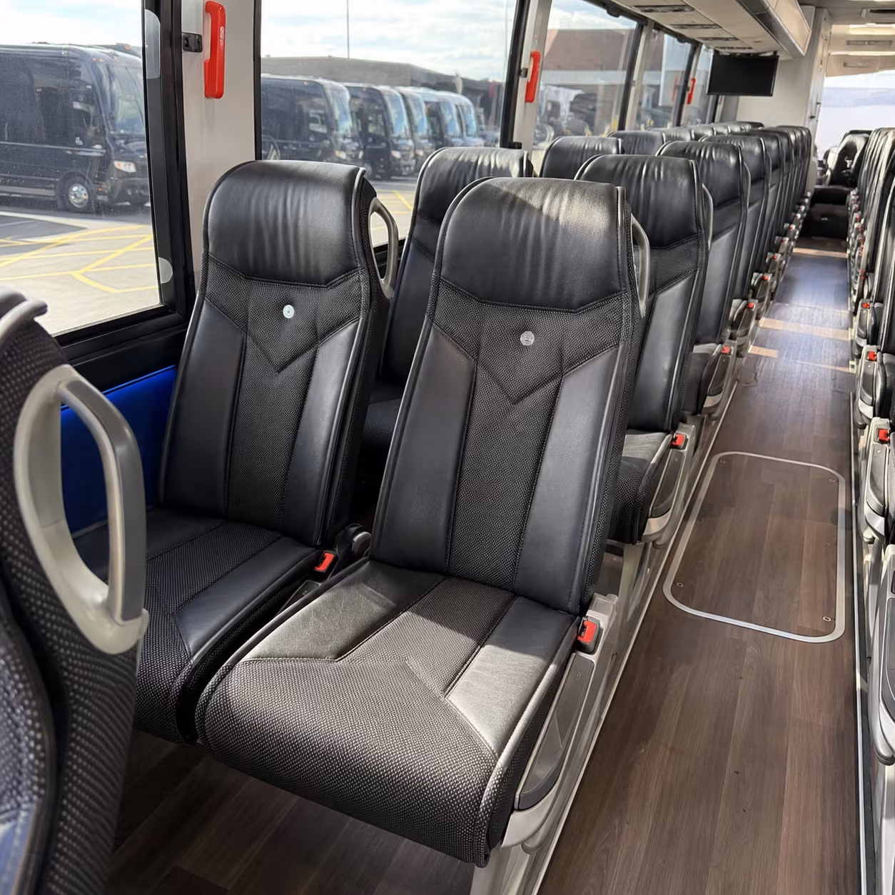 conroe 40 passenger charter bus interior