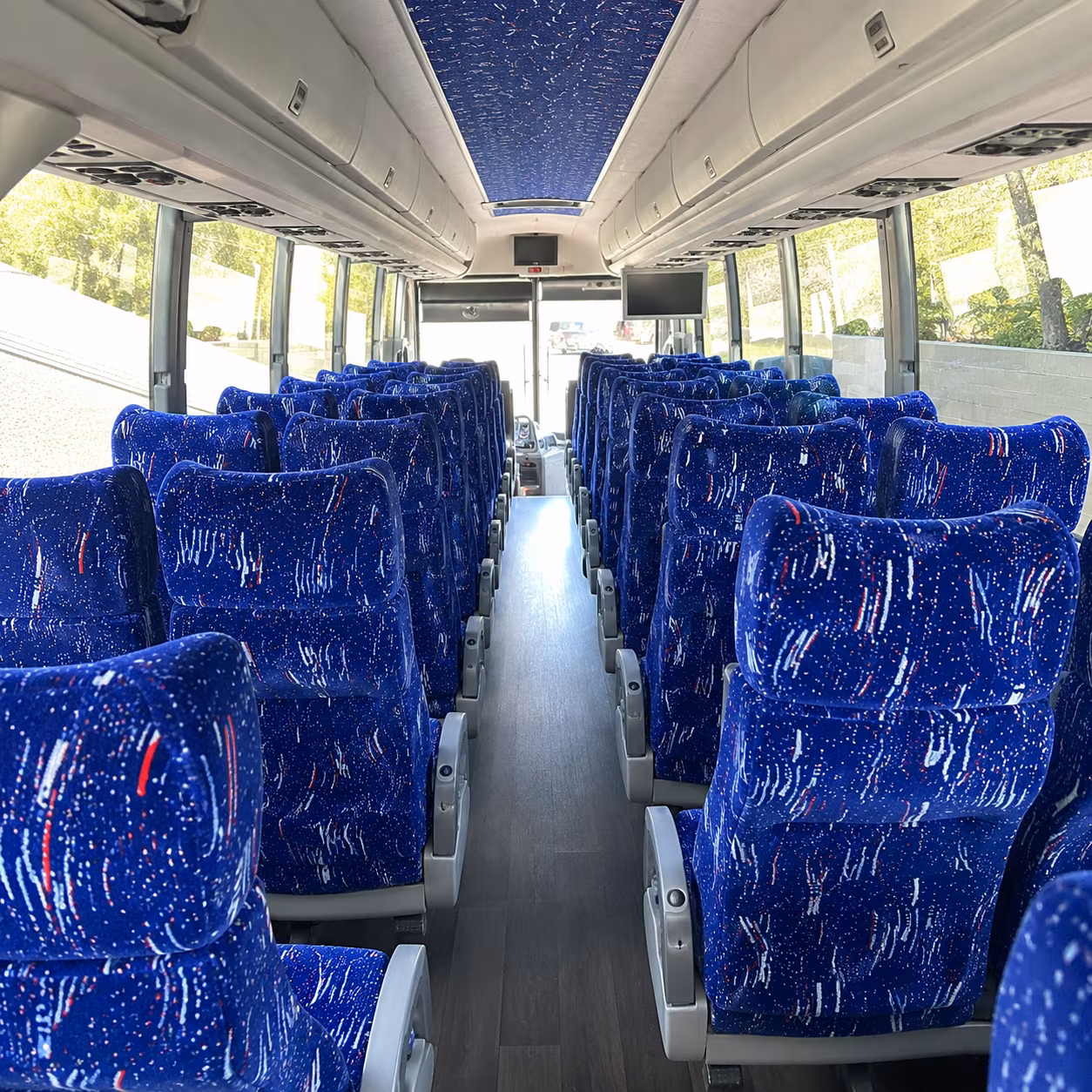 conroe 50 passenger charter bus interior