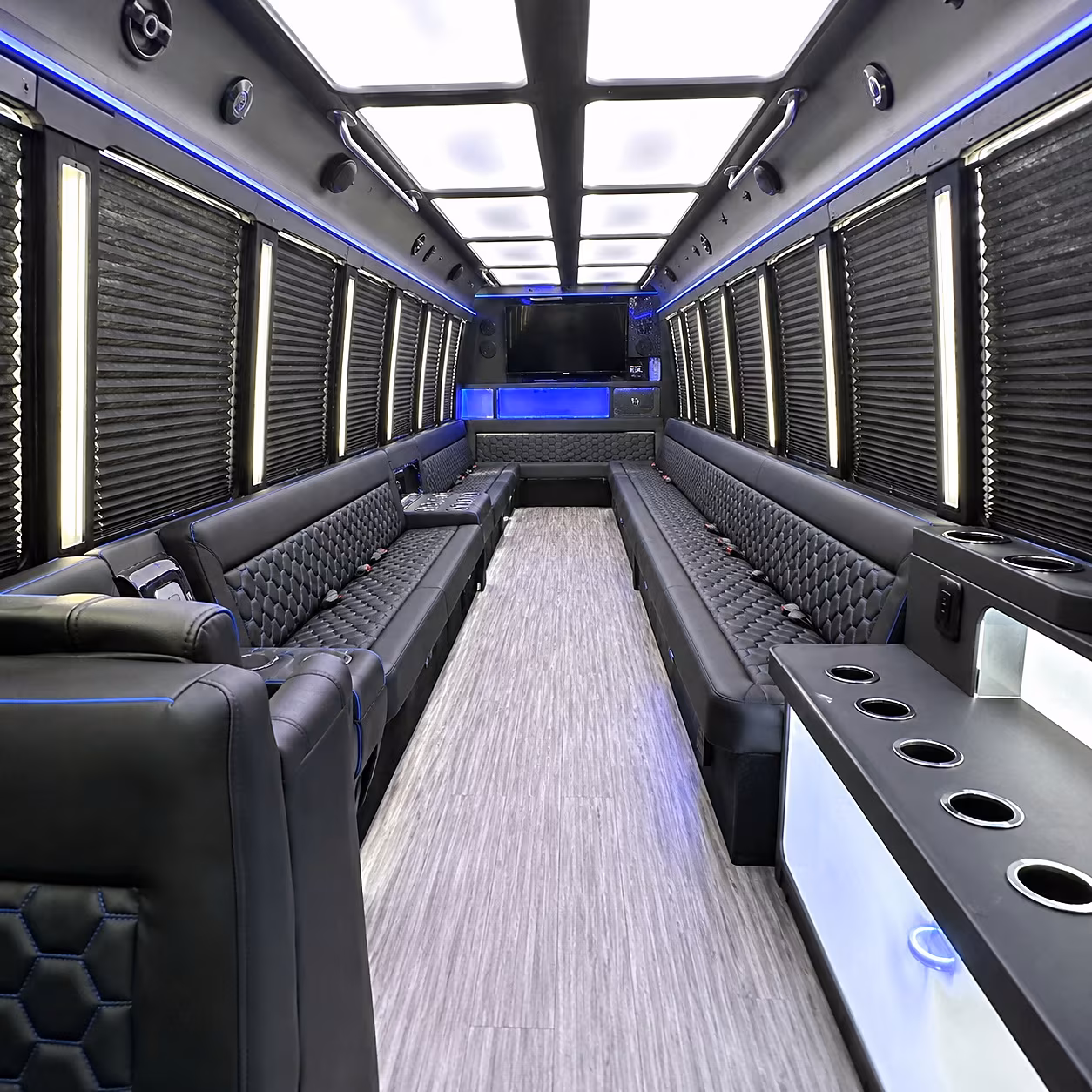 conroe party bus interior
